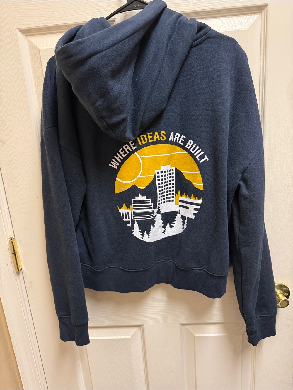 West Virginia University Statler College Navy Hoodie womens